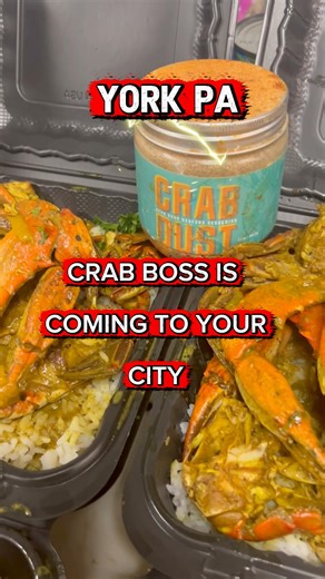 YORK PA THE CRAB BOSS IS PULLING UP THIS FRIDAY 12/5/25) 🦀🔥 🚨 PRE-ORDER ONLY! 🚨 Once we sell out, that’s it! To lock in your platter, go to www.CrabBoss.com → tap the PULL UP TAB, choose YORK PA and place your order before it’s gone! These SUPER BIG CRABS don’t wait for nobody 😤💨 Early ordering is a MUST — don’t get left behind when everybody else is eating good! #virgina #Maryland #CT #NY #DE #NJ #PA #NC #SeafoodLovers #BigCrabs #PullUp #SeafoodVibes #CrabBossPullUp #SeafoodAddict #CrabFe