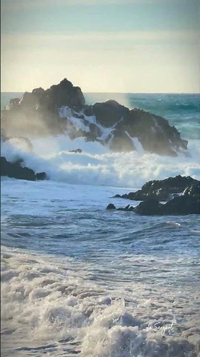 À Ajaccio en Corse, panorama sur les Îles Sanguinaires après la tempête Nils