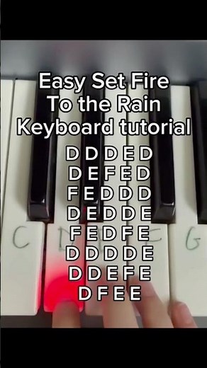 Easy Set Fire to the Rain keyboard tutorial