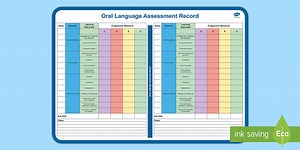 Primary First Class Oral Language Curriculum Assessment Tracker