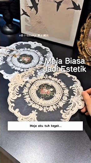 This vintage embroidered lace tablecloth instantly adds aesthetics and protection to your home ta...