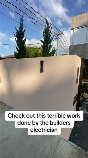 Terrible Electrical Work by Builders Electrician