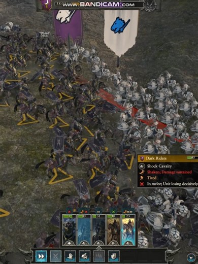 Dark Elf and High Elf horse rider units custom battle in Total War Warhammer 2. #Warhammer #Simulator #Wargame #Army #Elves #Factions #Race #Fantasy #Gaming #Battlefield