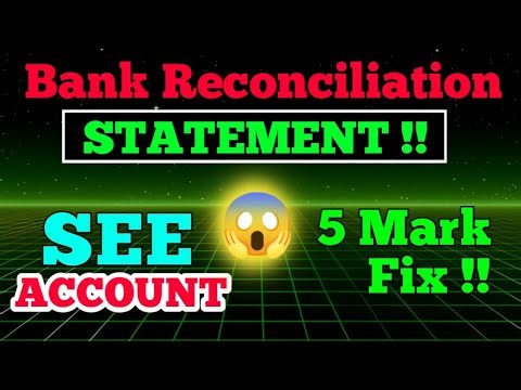 BANK RECONCILIATION STATEMENT CLASS 10 ll Class 10 Bank Reconciliation Statement ll Class 10 Account