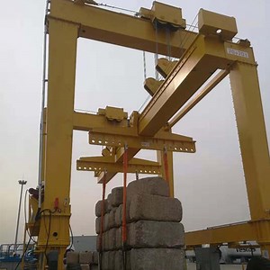 [Hot Item] 80 Ton Straddle Carrier Price Ackerman Steering Hydraulic Rubber Tire Rtg Gantry Crane
