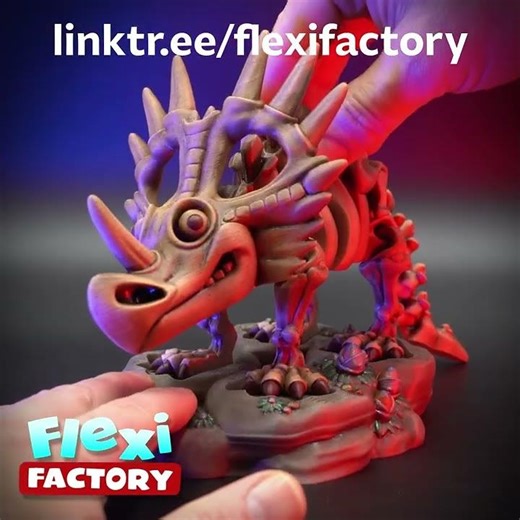 #flexifactory Styracosaurus Early Release for members #3d #stl #dinosaurs #dinosaur #News #toys