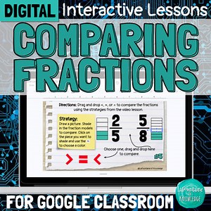 DIGITAL Comparing Fractions Interactive Lesson for Google Classroom