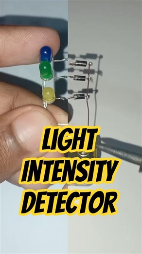 how to make simple light Intensity Detector circuit #diy #shortsfeed