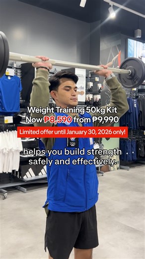 Level up your strength with the Corength 50kg Weight Training Set. 🏠💪 This kit is the ultimate home gym essential. Durable, versatile, and comes in a handy case for easy storage when you’re done! 🏋️‍♂️✨ Shop now in-store or online via www.decathlon.ph or the Decathlon app! #DecathlonPH | Decathlon Philippines