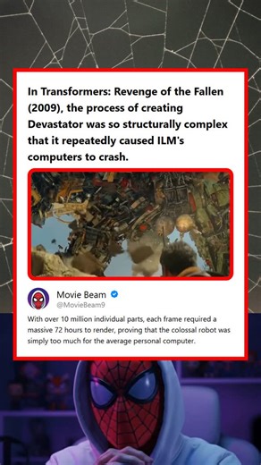 Movie Beam on Instagram: "Transformers Revenge of the Fallen 2009 Devastator Rendering Crashed ILMs Computers The fact that the highly complex digital rendering of the Devastator character in Transformers: Revenge of the Fallen (2009) caused the animation studio's computers to fail repeatedly."