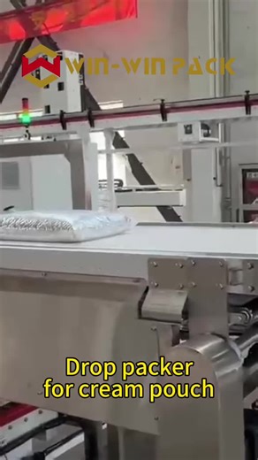 Drop packer for cream punch packaging #droppacker #casepacker #packingmachine #winwinpack #tiktok