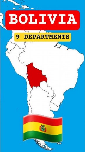 9 Departments of Bolivia 🇧🇴 | Map Explained #shorts