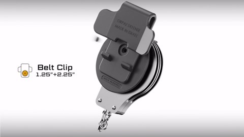 Orpaz Handcuff Holster, Handcuff Case, Handcuff Holder - Unisex - Will Improve Your Tactical Appearance (Belt Clip, Standard)