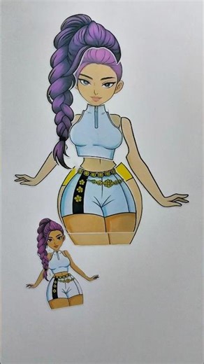 KPOP DEMON HUNTERS HUNTRIX RUMI | Sticker Paper DIY #asmr #rumi #kpopdemonhunters #huntrix #sticker