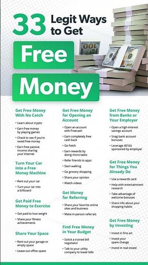 33 Legit Ways to Get Free Money