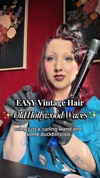 Easy vintage hair techniques! Curling wand, wrap and twist the hair. #hairtutorial #vintagehair