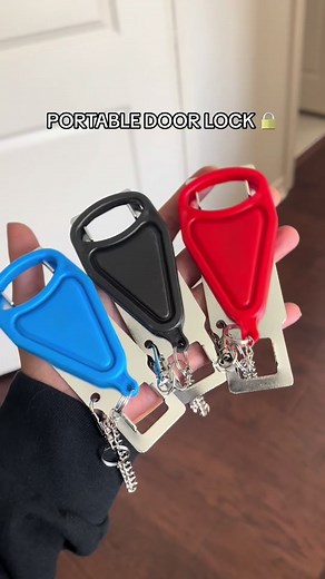 This is a travel must have! These locks add an extra layer of security wherever you go. #safetyfirst #portabledoorlock