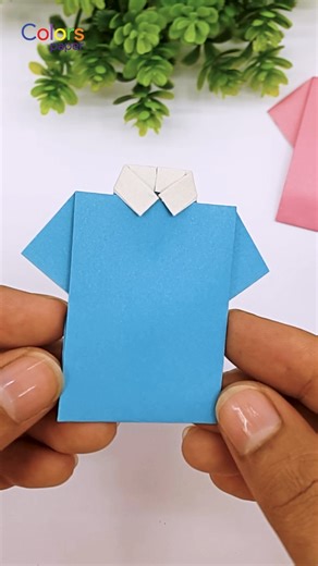 How to Make a Paper Shirt - DIY Origami Paper Dress Crafts #crafts #diy #origami | Colors Paper