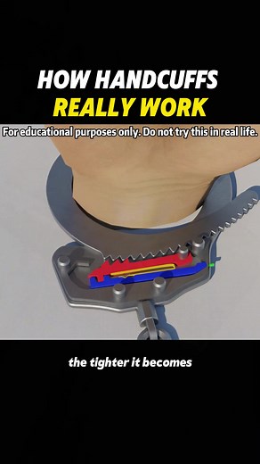 How handcuffs really work #sciencetok #knowledge #handcuffs #america #fyp