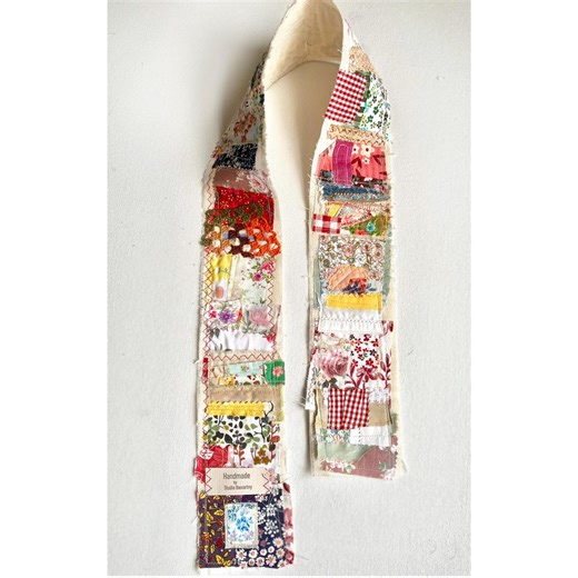 Handmade Fabric Snippet Roll: Fabric Collage Snippets - Etsy