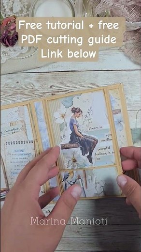 ✂️diy a scrapbooking mini album feat. @Stamperiainternational papers #scrapbooking #stamperia