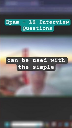 Java Interview Prep: EPAM 2nd Round Questions Explained! #shorts #javainterviewquestions #epam