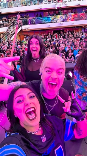 @shiprocked 2026 you have my whole heart 🖤 Thank you for having Rob I back on board 🛳️ I GOT TO BE STOWAWAY!! I had literally so much fun jamming epic songs like Paradise City Shout At The Devil w/ some of the best in the game 🤘Cheers til next time fam. Tell em you want Eva Under Fire back on the boat so we can come party with you again next year! Much love, Amanda #band #shiprocked #singer #reels | Eva Under Fire
