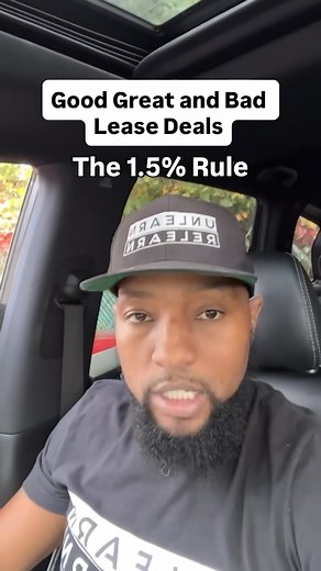 Like and follow for more. Most people have no idea how to tell if their lease is actually a good deal — so let’s fix that. The Cars From Home 1.5% Rule changes everything 👇 ➤ If your lease payment is over 1.5% of the car’s MSRP, that’s a bad lease. ➤ Between 1.25% and 1.5% is decent, but not great. ➤ Around 1% or below is what we call a steal — that’s where you’re winning. Example: • $40,000 vehicle • $400/month = 1% (steal) • $500/month = 1.25% (great deal) • $600/month = 1.5% (borderline bad)