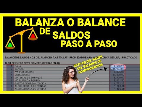 COMO HACER UN BALANCE DE SALDOS CONTABILIDAD BASICA | EsConta