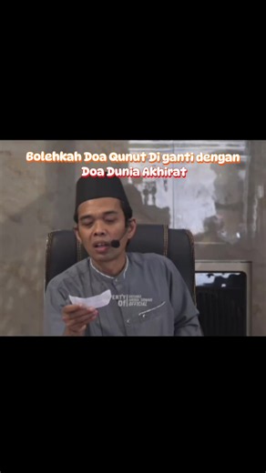 Bolehkah Doa Qunut Diganti dengan Doa Dunia Akhirat?