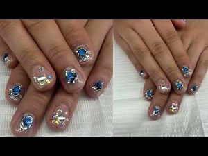 Beginner BIAB on Short Natural Nails | Cat Eye, Chrome & Gem Design | Step-by-Step Tutorial