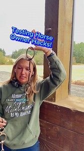 205K views · 1.9K reactions | Testing Horse Owner Hacks! And before Everyone tells me I need to cut the snaffle in half: 1: that would require me using a power tool (no thanks) 2: I am lazy #horses #horseowner #hack #lifehack #horseriding | Double Z Farm | Facebook