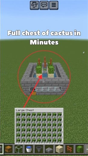 Simple cactus farm #minecraft #minecraftshorts #minecraftfarm