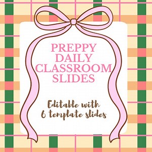 Preppy Daily Agenda Slide Templates – Editable Monday–Friday   Afternoon Meeting