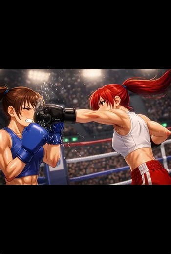 girl boxing anime #anime #girlboxing #knockout #ai #grok #boxing #boxer