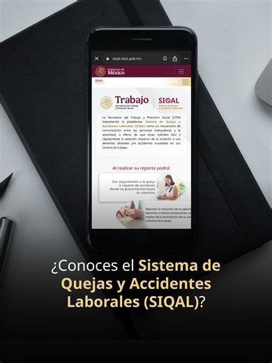 Trabajadoras y trabajadores: La #STPS pone a su disposición el Sistema de Quejas y Accidentes Laborales #SIQAL, una plataforma para denunciar accidentes ocurridos en su centro de #Trabajo o cualquier posible violación a sus #DerechosLaborales. Visiten: siqal.stps.gob.mx