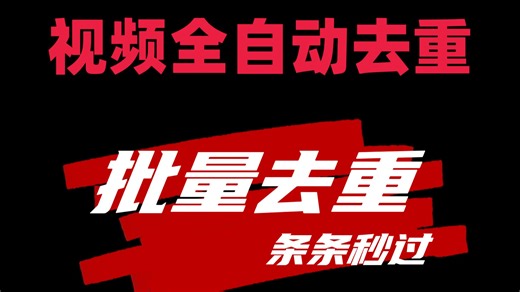 「AI 智能识别重复视频！全自动批量处理，支持单个 / 批量去重，保护原创性！」