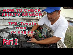 How to check faulty sensor TPS Toyota revo 7k engine. part 2