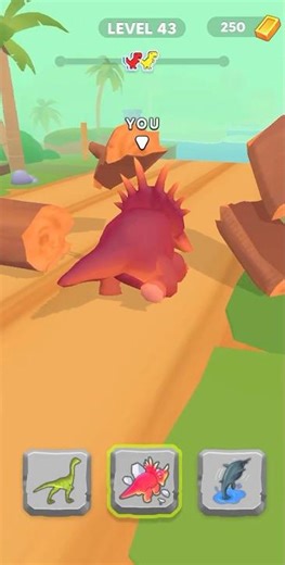 🎮 Dino Shifting Dinosaur Games Level - #43 🦖👑 #shorts #mobilegame