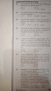 Fundamental Principle of Counting Q. 1 The number of ways in wh... | Filo