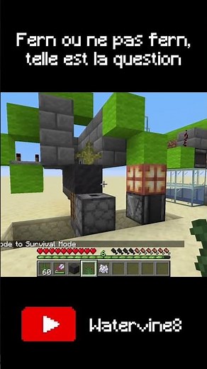 How do ferns work and how can you easily produce them? #minecraft #minecraftshorts