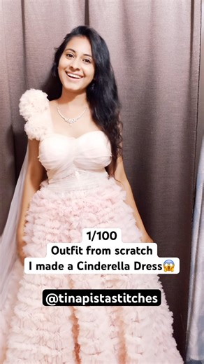 I made a Cinderella Dress from Scratch #outfitfromscratch #cinderella #princessgown #design #diy