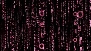 Download Looping Matrix style Cyrillic alphabet code rain effect. lightness to separate from the background. for free