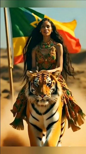 The Ultimate Adventure: Ethiopian Girl and Her Tiger Ride! #ethiopianmusic
