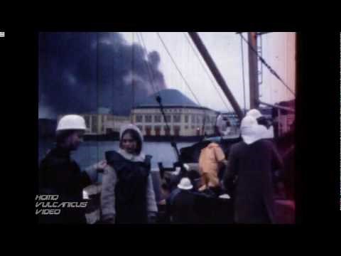 Eldfell Volcano eruption on Heimaey Iceland 1973