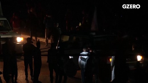 BREAKING: Hamas has released the first hostages. Watch as a convoy of Red Cross vehicles transports hostages through Gaza towards Egypt. Hamas agreed to release a total of 50 hostages over the next few days in exchange for 150 Palestinian prisoners held by Israel. All of those poised to be released by both sides are women and children. We are following this closely. Watch this space for our coverage as the situation develops. | GZERO Media | Facebook