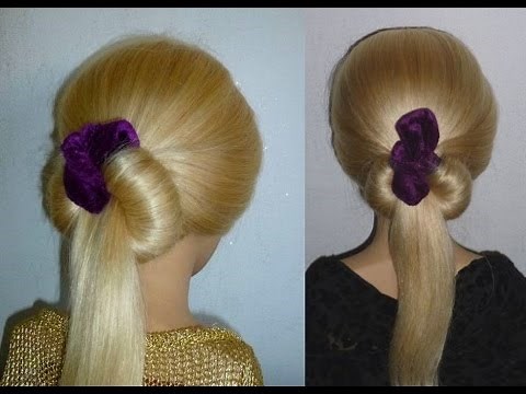 SCHÖNE Dutt Frisur für mittel Haare SCHNELL&EINFACH: Alltag/Schule/Freizeit.Easy Donut Hair Bun Updo