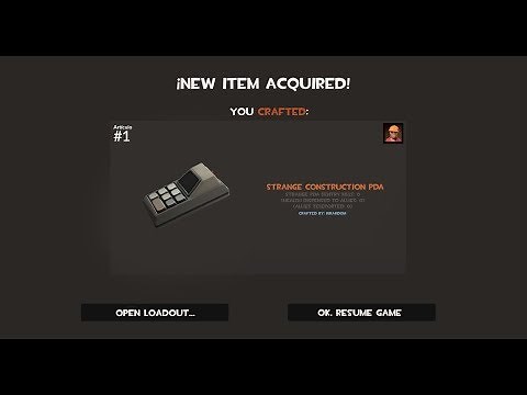 How to Craft a Strange Construction PDA in TF2