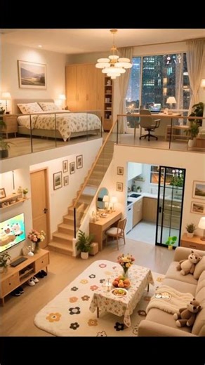 Modern Loft Apartment Design | Cozy & Minimal Style #home #loftdecor #viral #loftliving #loftlife