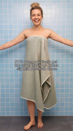 Ever danced post-shower (or ran after your toddler...) and felt your towel betray you halfway through? Not anymore!!  Toddy’s adult towel stays put even when you move like you're in a shampoo commercial. Packed with press studs to keep it secure and it's huge (fits up to men's 2XL) so you can swaaayyyy all around 識 #aussiedesign #toddytowel #bathtowel #toddy2point0 | Toddy Towel | Facebook